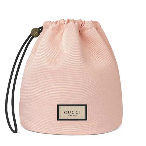 Gucci Beauty Pink bucket drawstring bag NEW - Picture 1 of 5